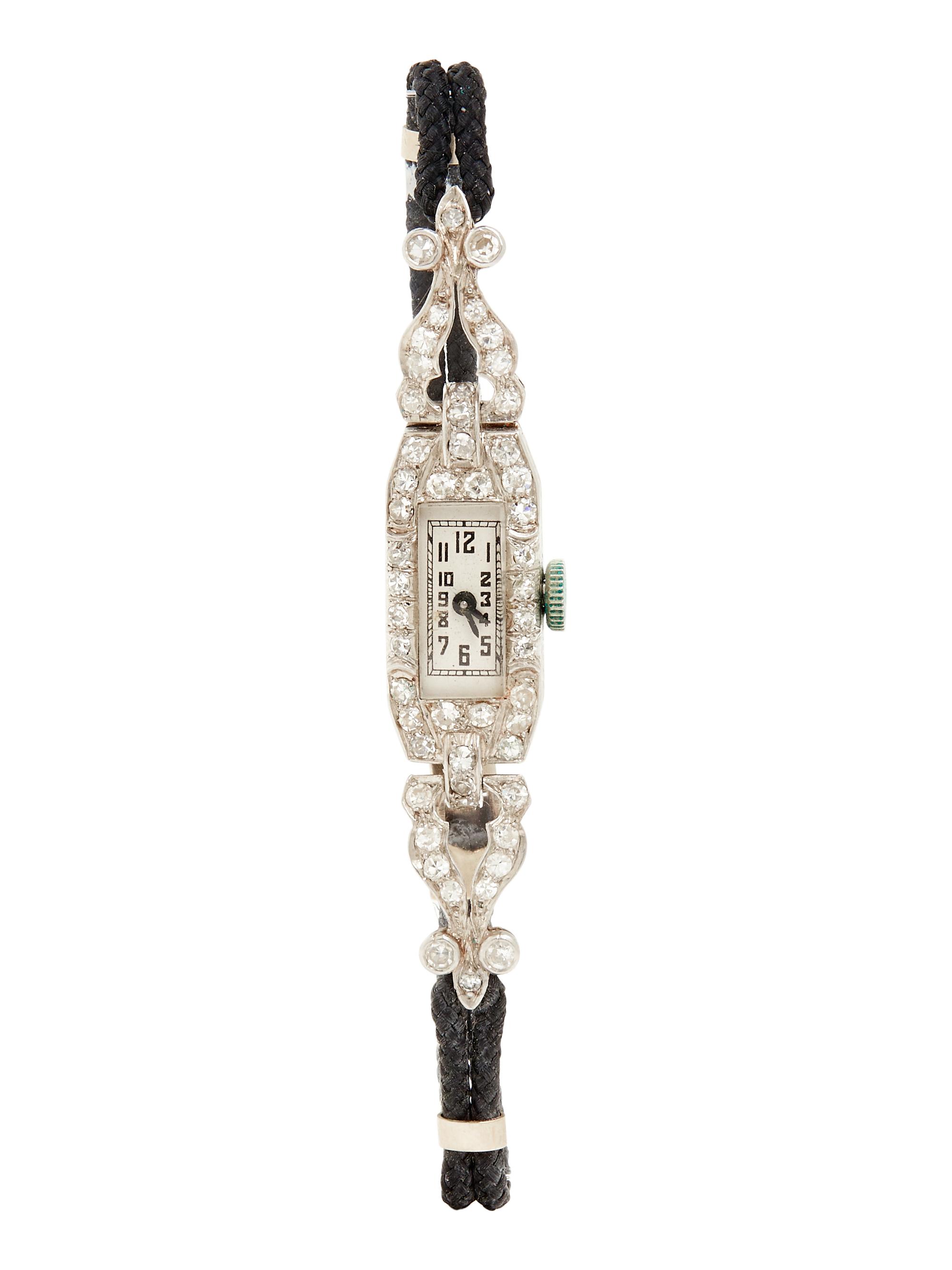 PLATINUM AND DIAMOND WATCH