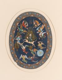 Nine Persian School Miniature Paintings