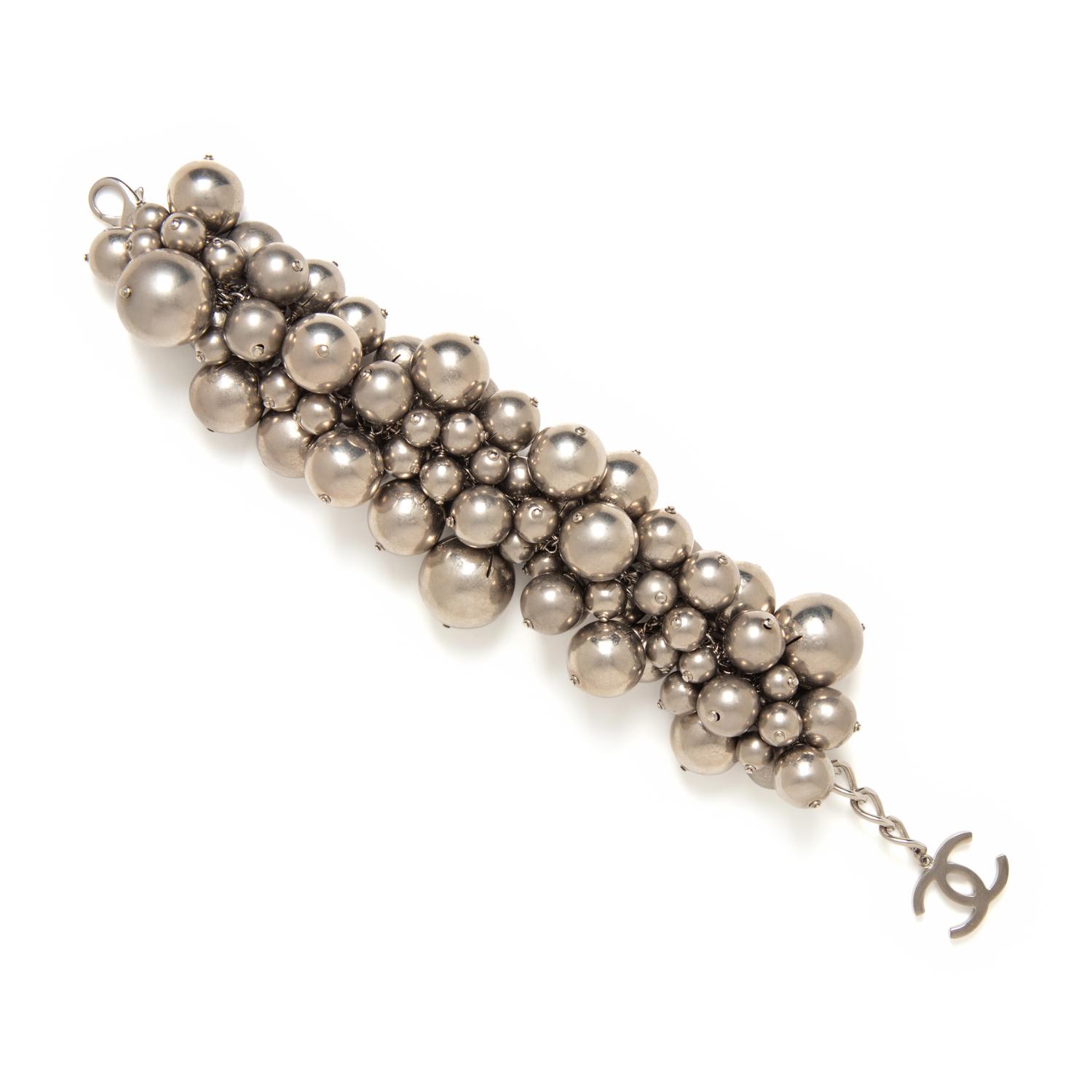 Chanel, Oversized Metal Bauble Bracelet