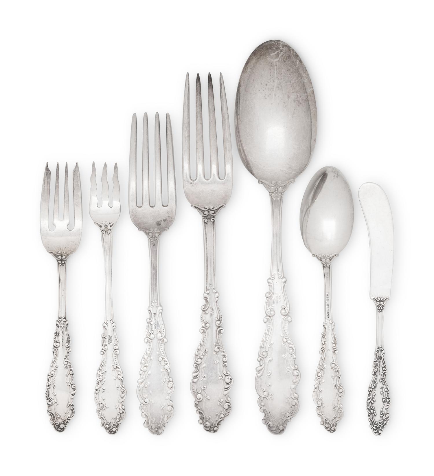 An American Silver Flatware Service
