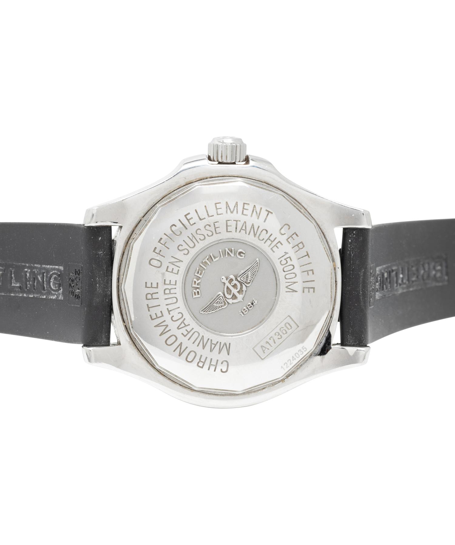 BREITLING, REF. A1736006/1514 STAINLESS STEEL 'SUPEROCEAN' DATE WATCH