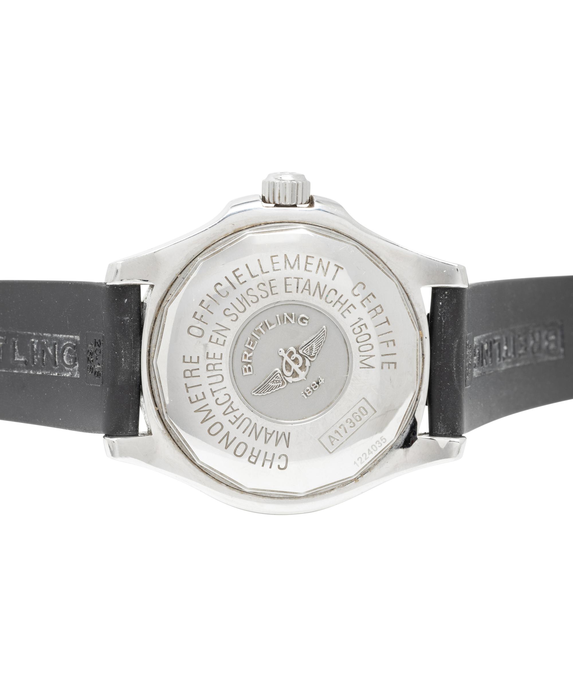 BREITLING, REF. A1736006/1514 STAINLESS STEEL 'SUPEROCEAN' DATE WATCH