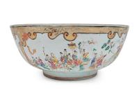 A Chinese Famille Rose Porcelain Large Punchbowl