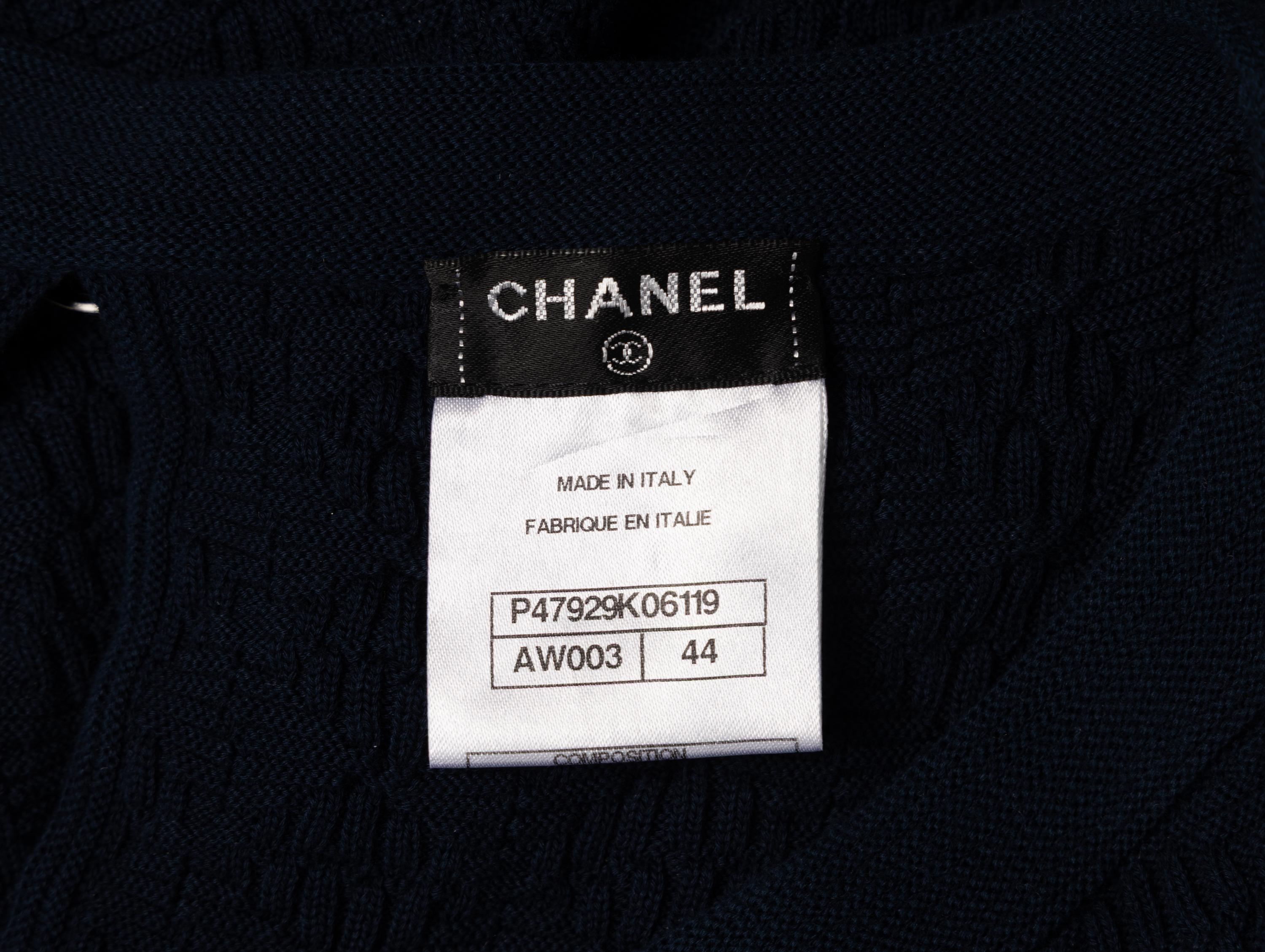 Chanel, Navy Sleeveless Knit Dress