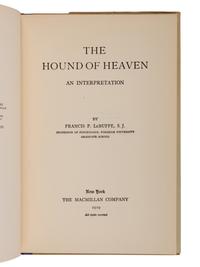 [HUGHES, Langston, his copy.] LeBUFFE, Francis P., Rev. The Hound of Heaven an Interpretation . New York: Macmillan Company, 1929.