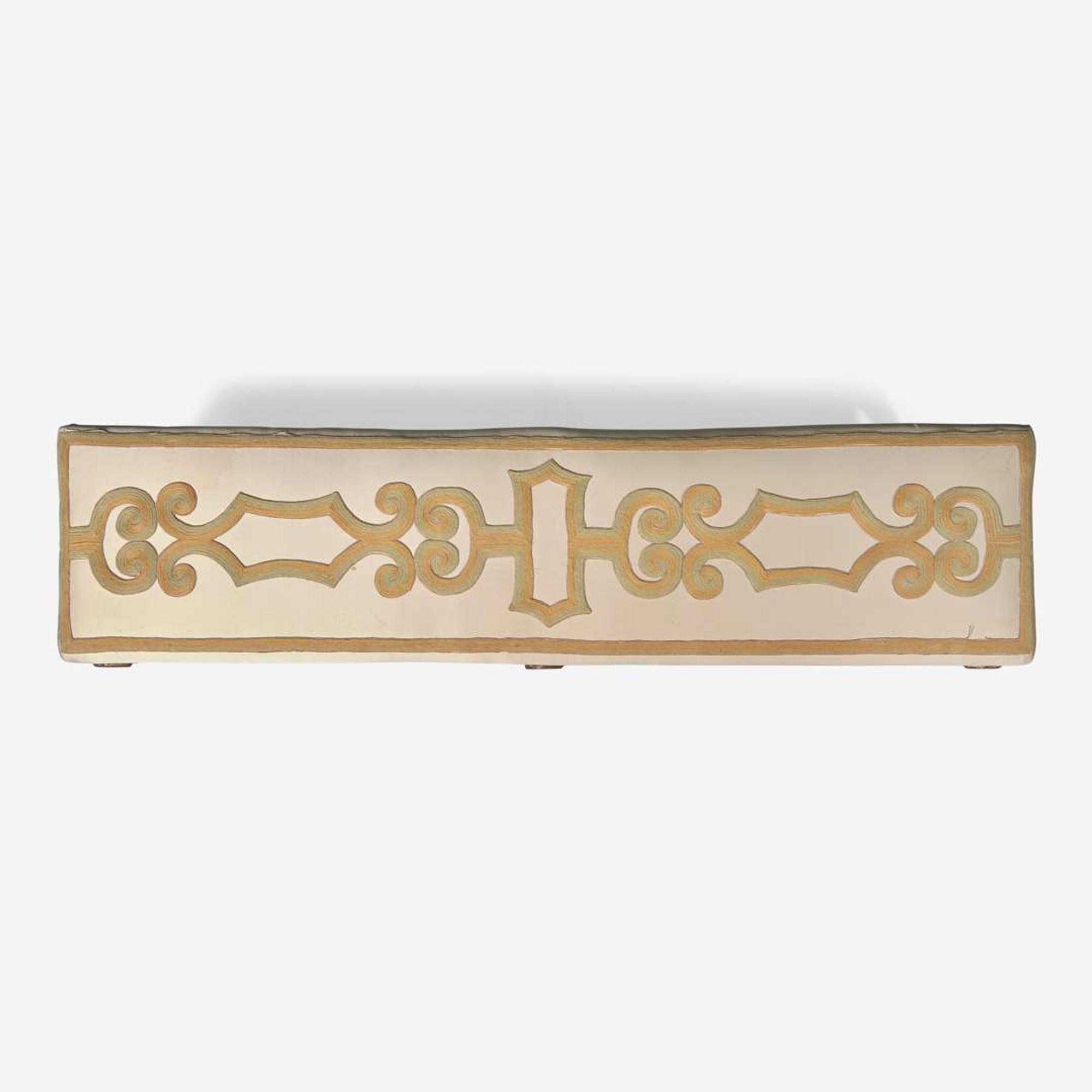 An Italian Neoclassical style painted wood bench late 19th / 20th century
