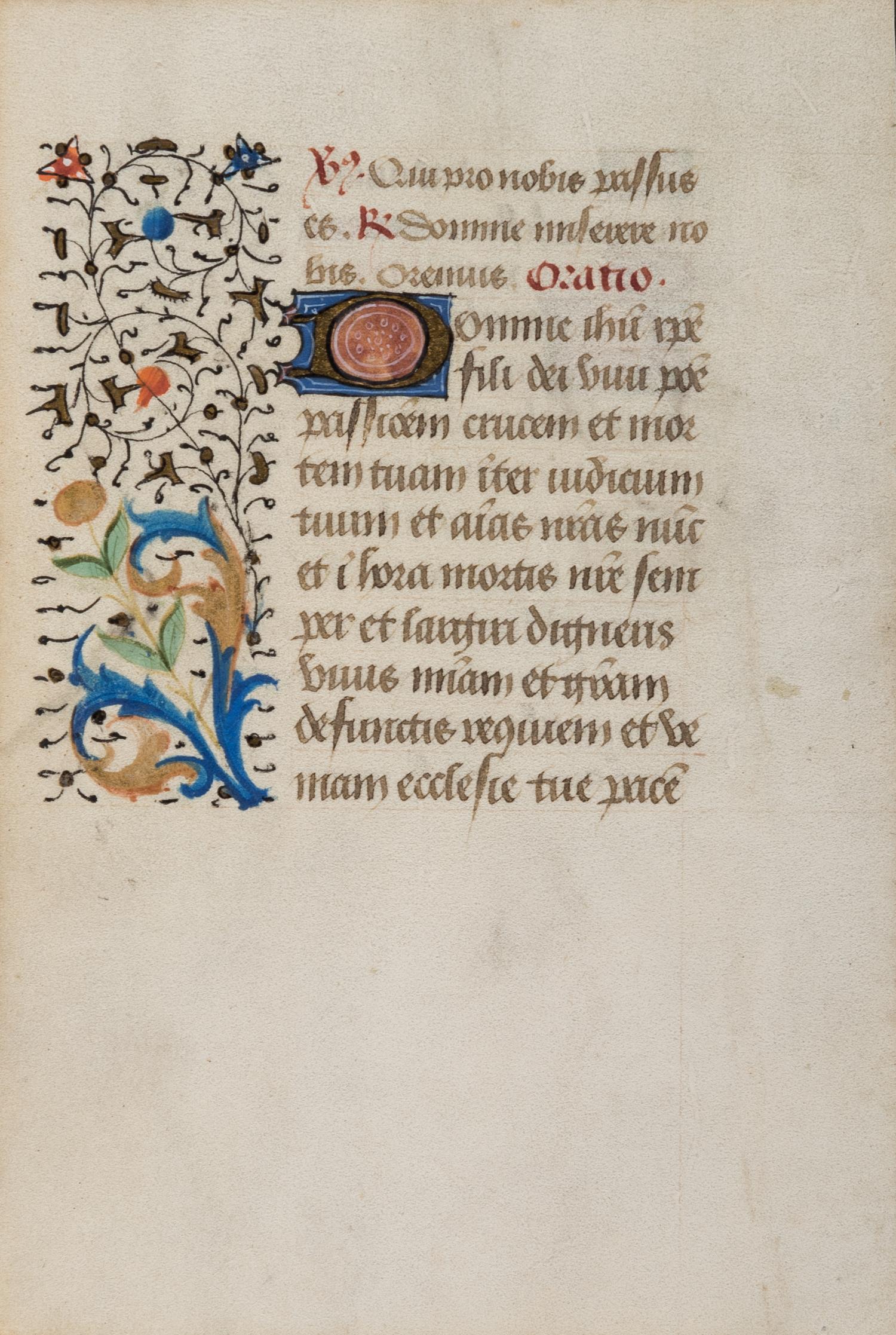 [BOOK OF HOURS]. A group of 25 leaves from medieval and renaissance manuscripts and printed books, including 5 or more from Otto Ege’s Fifty Original Leaves from Medieval Manuscripts. Western Europe: XII-XVI Century [compiled Cleveland, c.1950] and Original Leaves from Famous Bibles: Nine Centuries, 1121-1935 A.D [Compiled Cleveland, c.1950]. Various sizes, including: