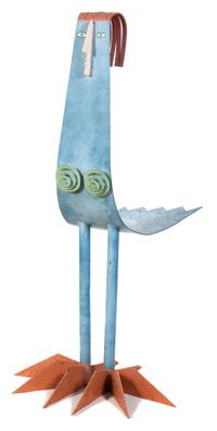 Anne P. Law, (American, 1930-2015), Blue Harpy with Red Hair