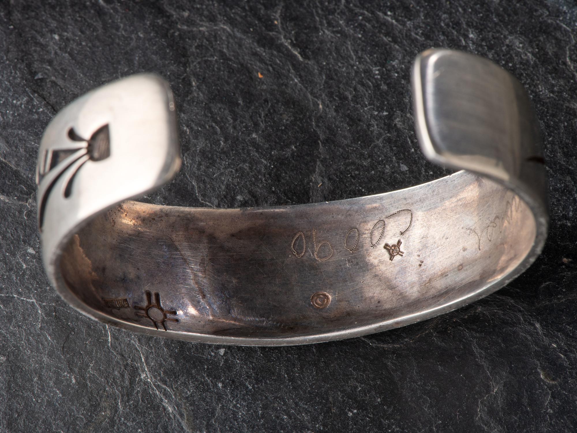 Group of Hopi Silver Overlay Cuff Bracelets