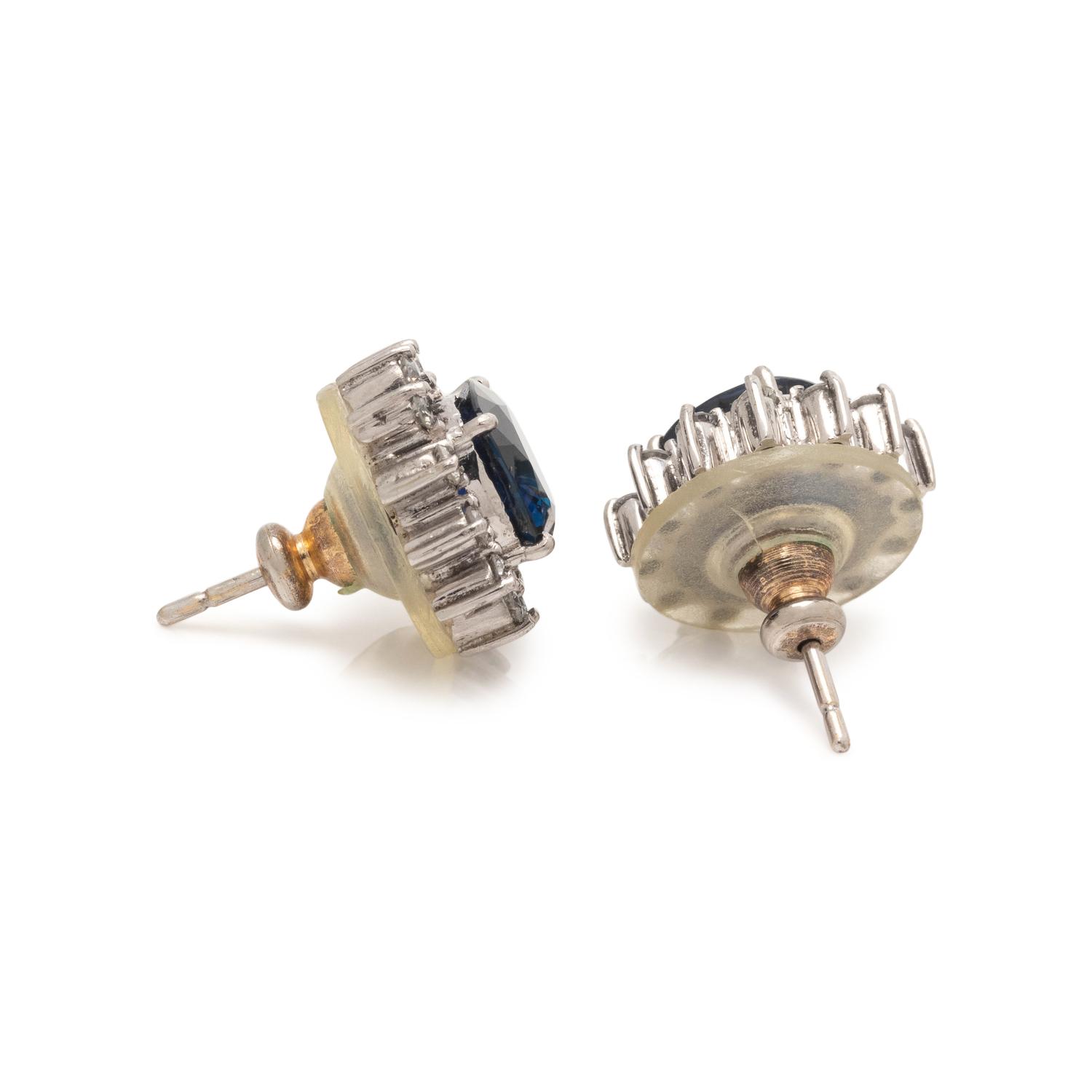 SAPPHIRE AND DIAMOND EARRINGS