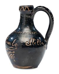 A William H. Rambo Albany Slip-Glazed and Incised Jug
