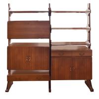 A Mid-Century Shelving Unit 74.5" W each x 16" D x 81" H — Italy, Mid-20th Century