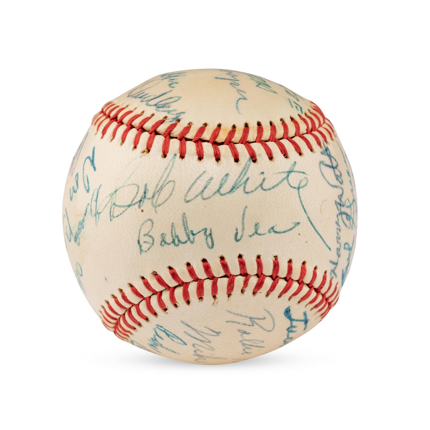 A 1958 Winston Salem Red Birds Team Signed Autograph Baseball