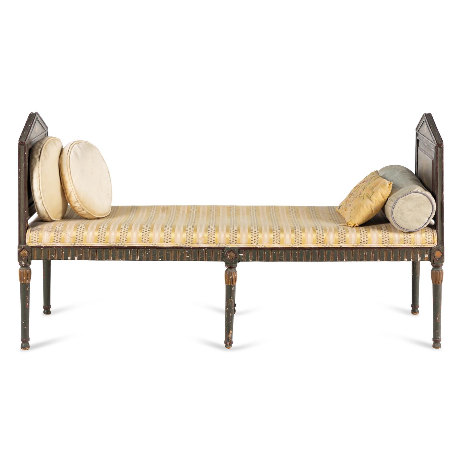 An Italian Painted Long Bench