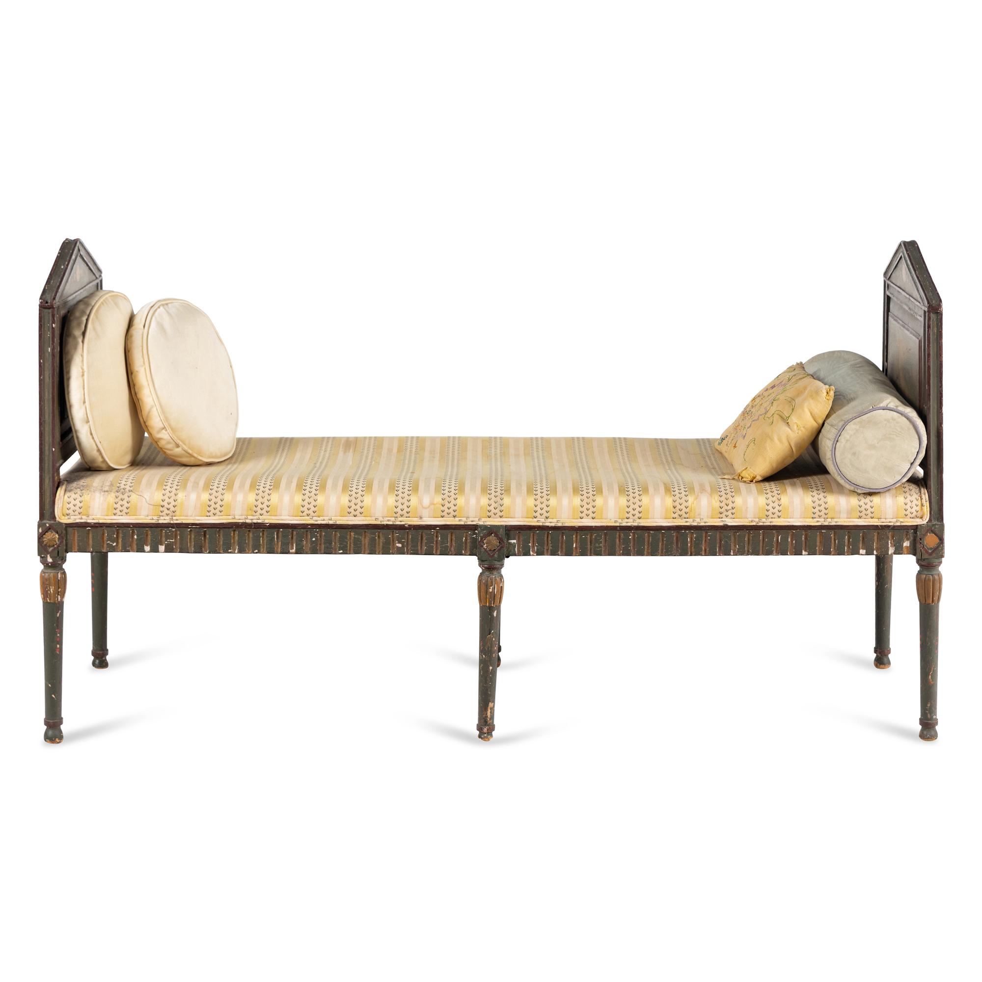 An Italian Painted Long Bench