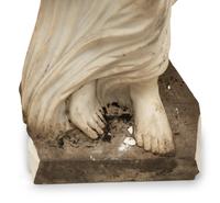 A Carved Marble Figure of a Water Maiden