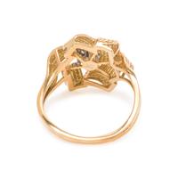 YELLOW GOLD, DIAMOND AND RUBY RING