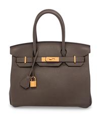 HERMÈS BIRKIN 30 IN CLEMENCE LEATHER