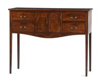 A Fine Federal Leafy-Vine Inlaid Mahogany Diminutive Sideboard