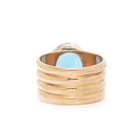 YELLOW GOLD AND BLUE TOPAZ RING