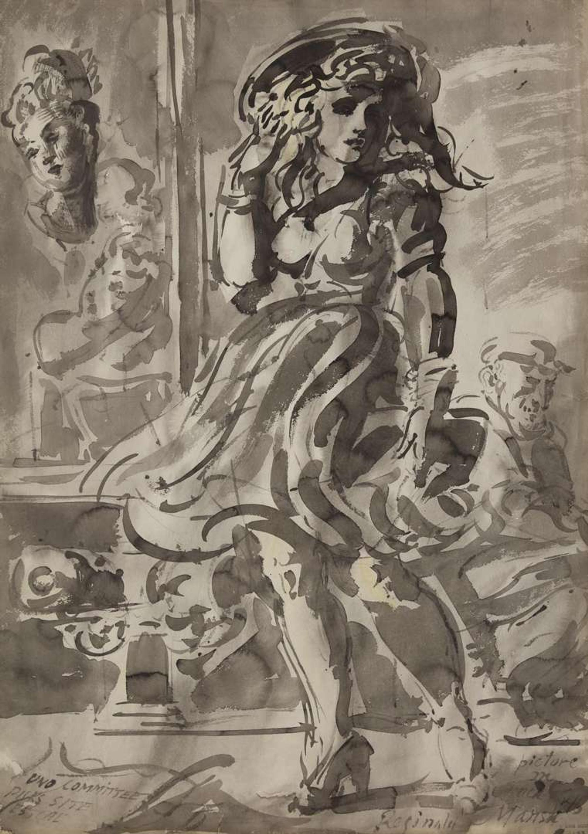 Reginald Marsh (American, 1898-1954) - Uno Committee (Picks Site Estate): A Double-Sided Work