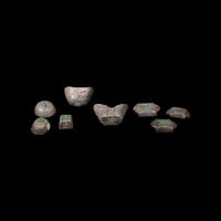 A Collection of Eight Chinese Silver Ingots, 19th to Early 20th Century 晚清民國 銀錠一組八件