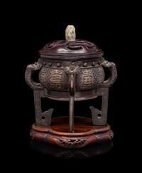 A Chinese Cast Bronze Incense Burner