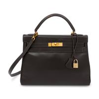 Hermès, Kelly 32 in Ebene Box Leather