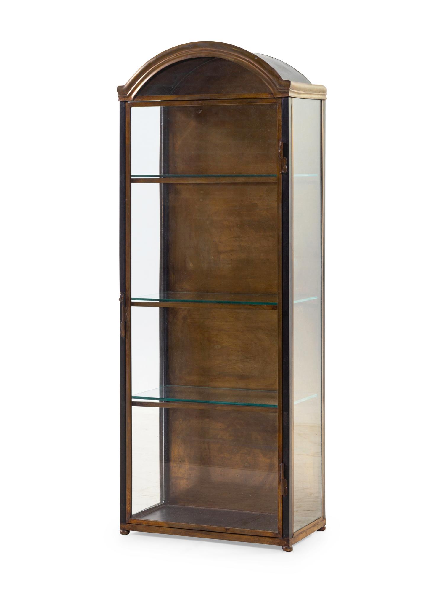 A French Steel, Brass, and Glass Vitrine