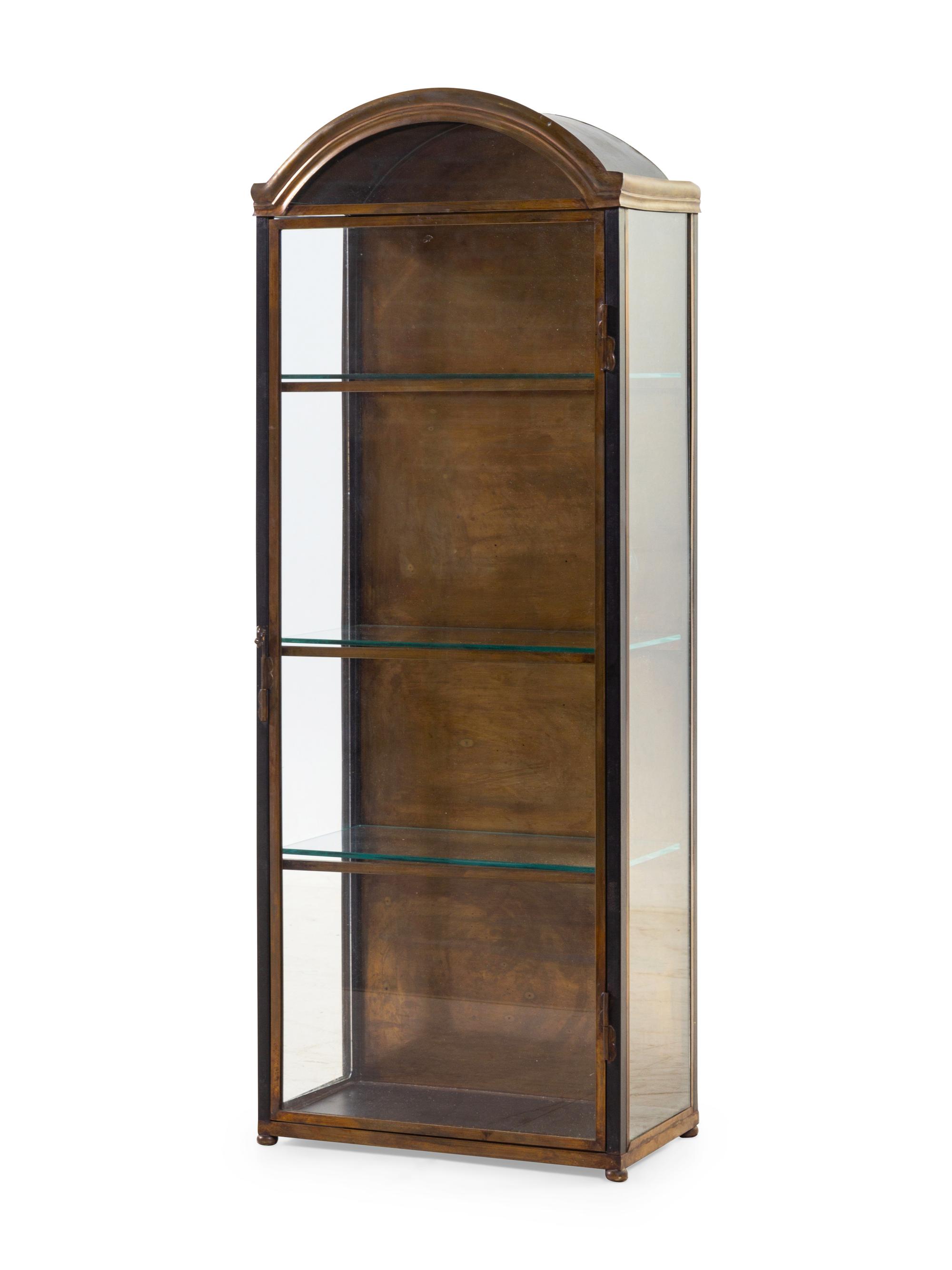 A French Steel, Brass, and Glass Vitrine
