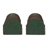 A Pair of George III Style Brass-Mounted Mahogany Match Cases in the Form of Miniature Knife Boxes