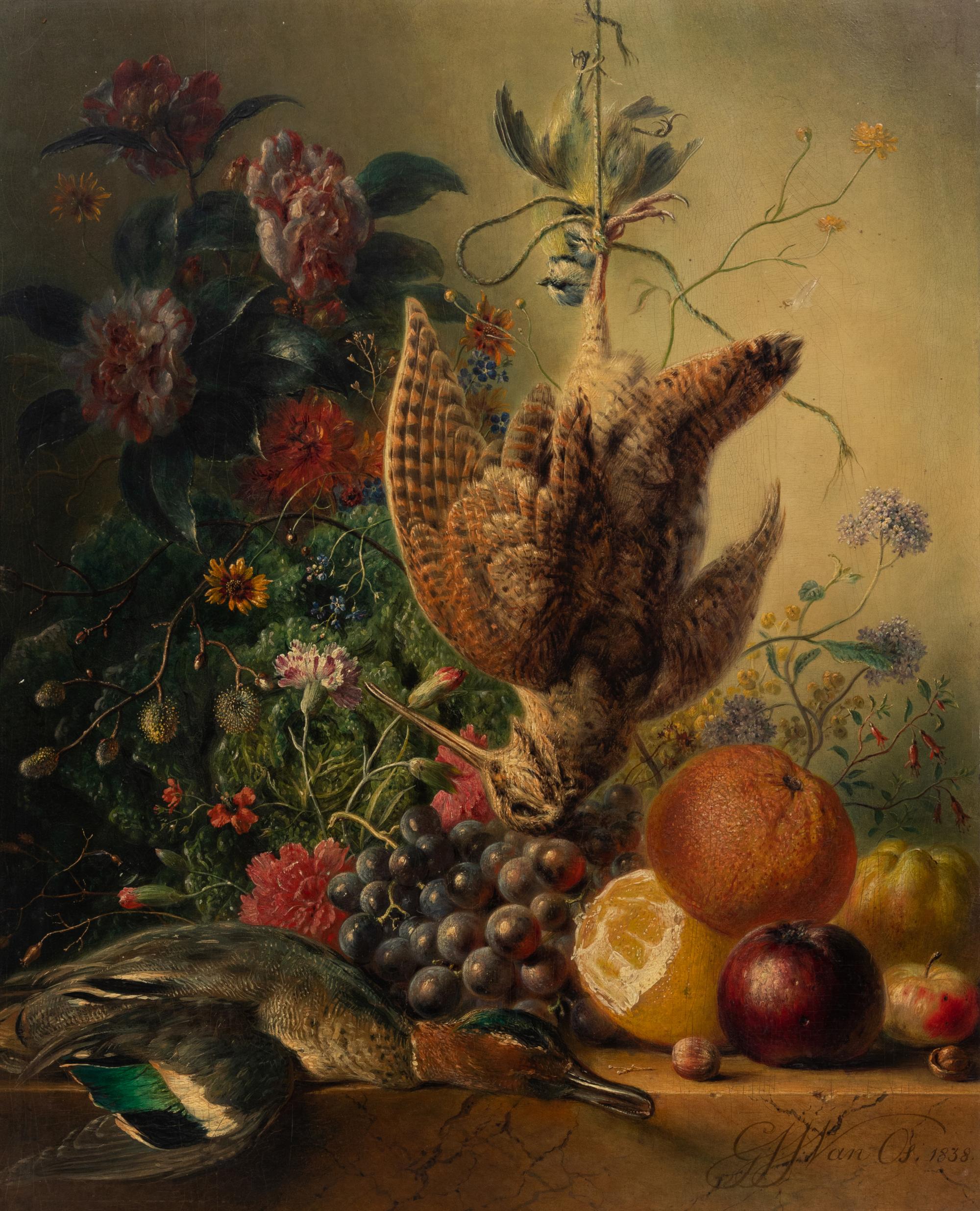 Still Life with Flowers and Birds