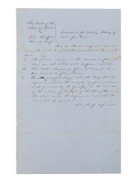 LINCOLN, Abraham (1809-1865). Autograph legal document signed ("Lincoln, for defendant"), [Tazewell County, Ill.], [filed] 4 October 1853.