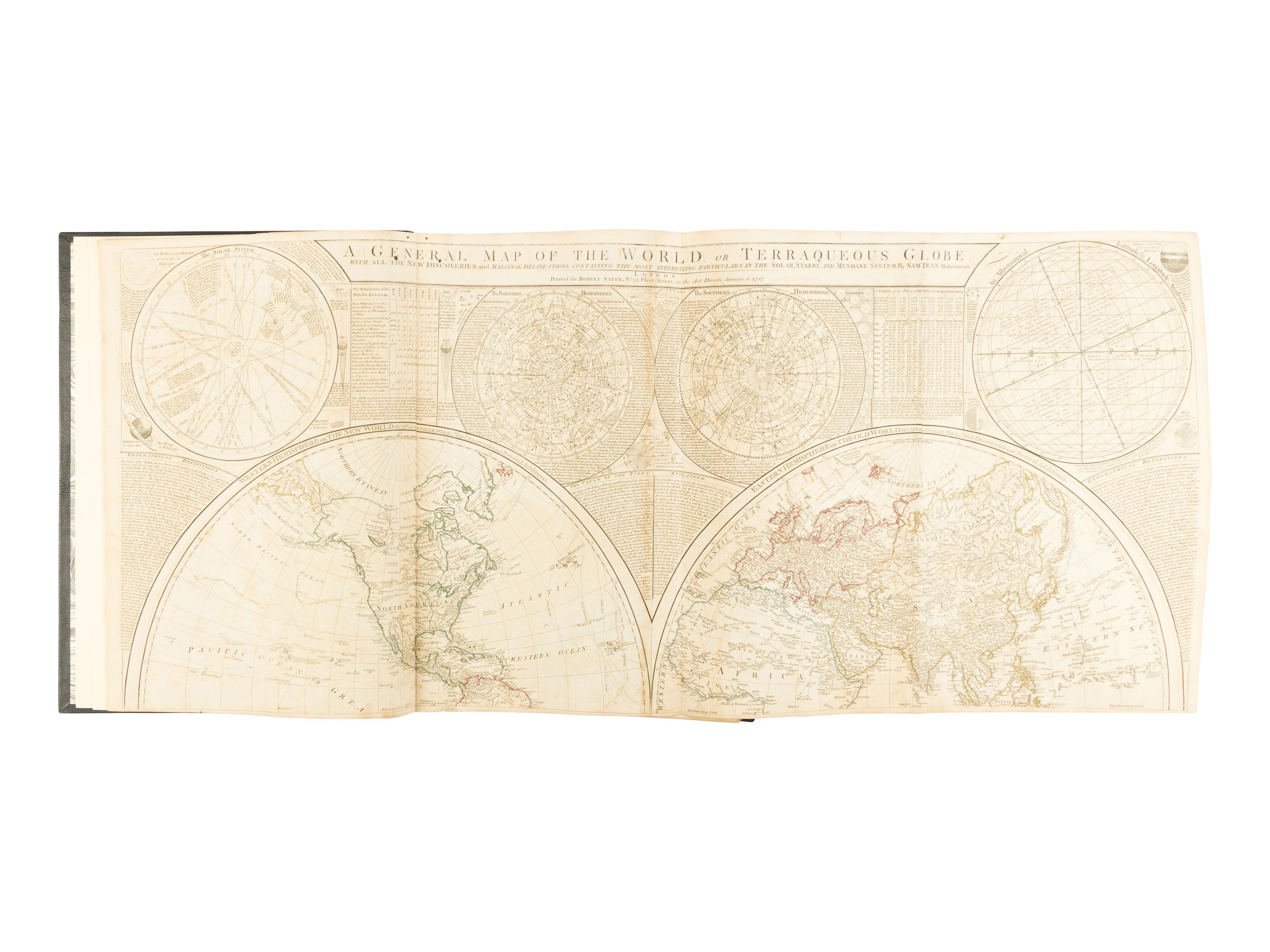 [MAPS & ATLASES]. KITCHIN, Thomas (1718-1784). A General Atlas, Describing The Whole Universe. Being a Complete and New Collection of the Most Approved Maps Extant . London: Printed and sold by R. Sayer and J. Bennett, n.d. [1775-1790].