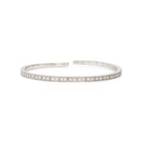 Diamond and White Gold Flexible Cuff Bracelet