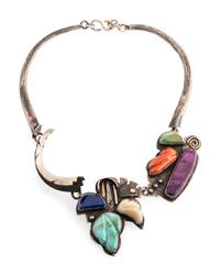 Sterling Silver Choker, with 14K Gold Accents and Inlay