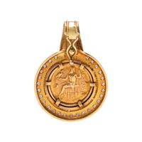 DIAMOND AND GOLD COIN ENHANCER PENDANT