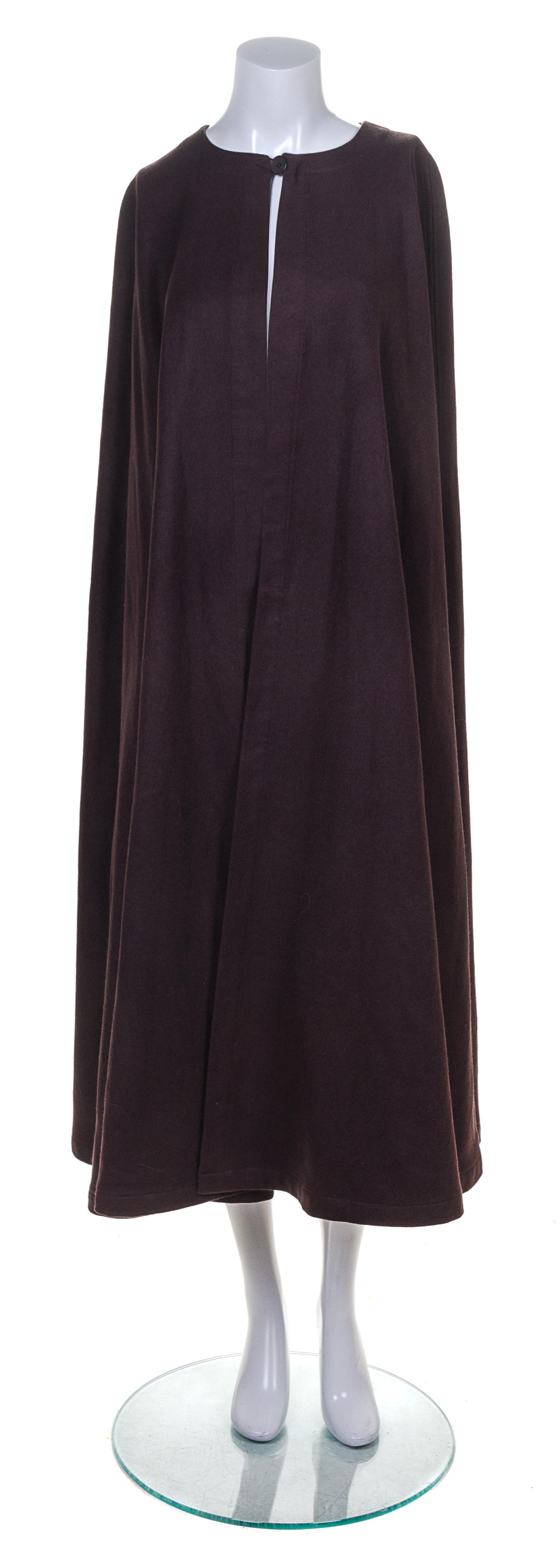 An Yves Saint Laurent Brown Wool Cape,