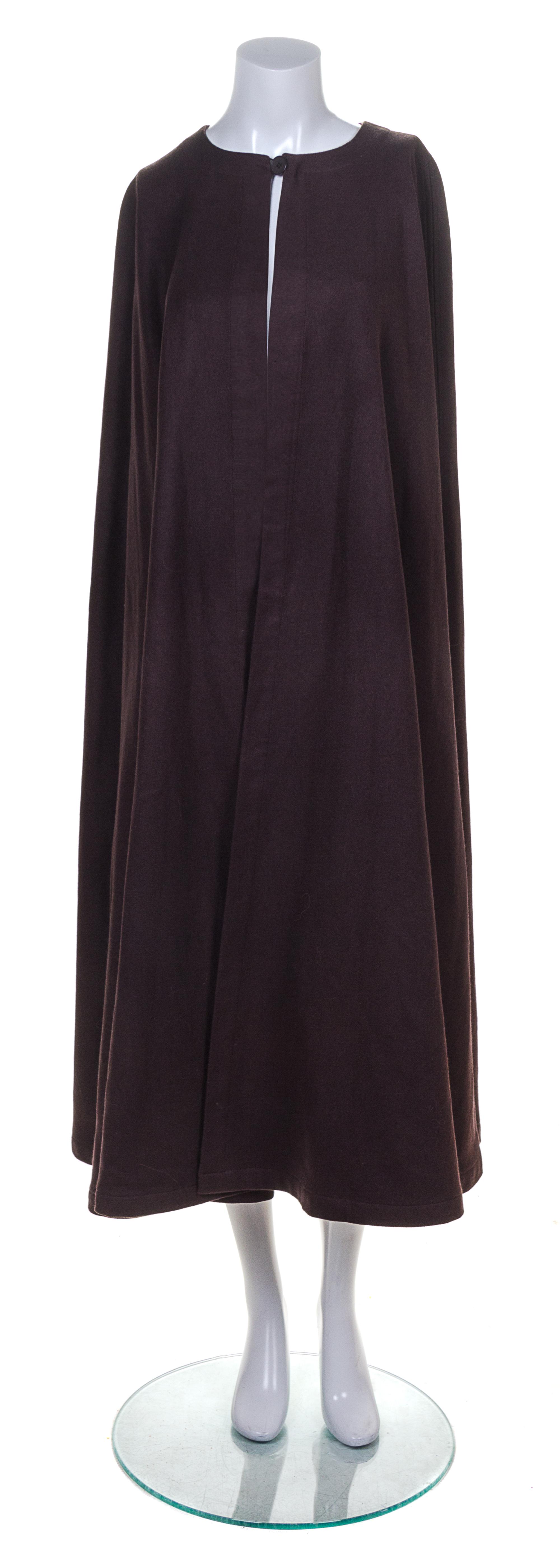 An Yves Saint Laurent Brown Wool Cape,