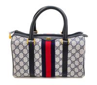 Gucci Signature Blue Leather and Logo GG Handbag