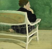 Porch Bench with Seated Figure , c. 1967