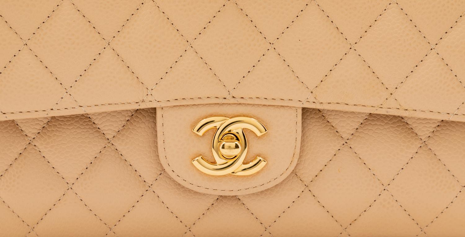 Chanel Beige Double Flap Bag, 2010-2011