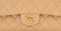 Chanel Beige Double Flap Bag, 2010-2011