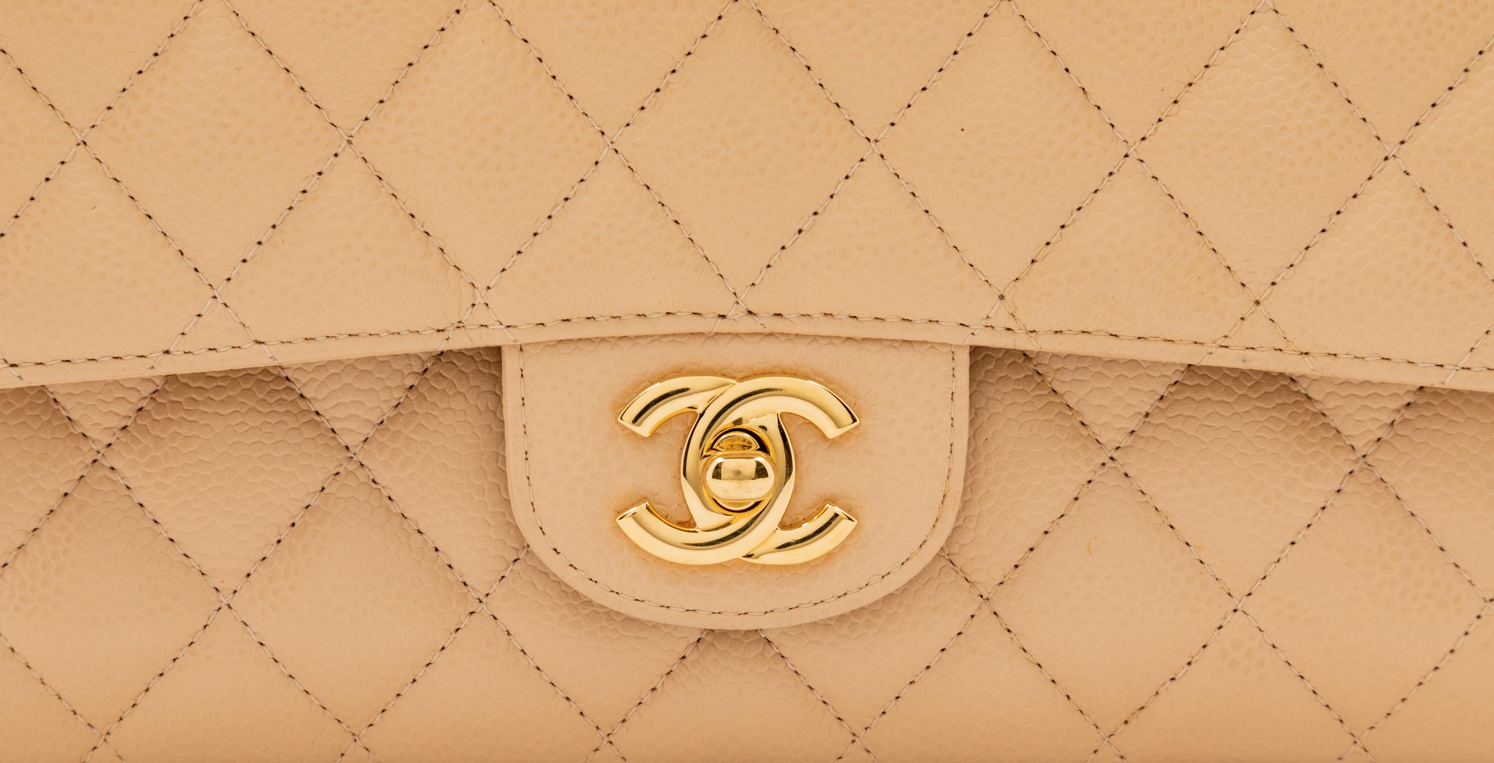 Chanel Beige Double Flap Bag, 2010-2011
