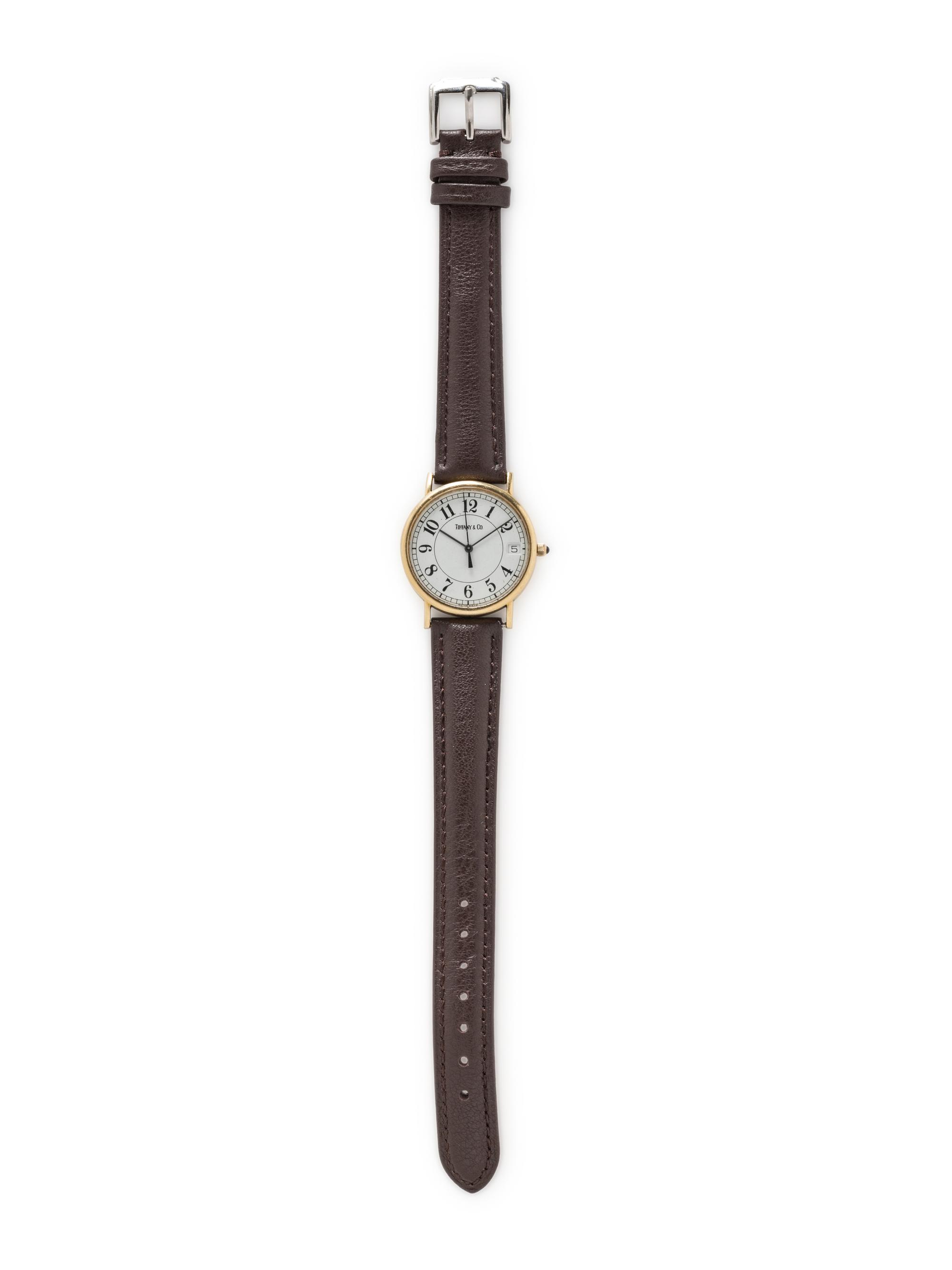 TIFFANY & CO., YELLOW GOLD DATE WATCH
