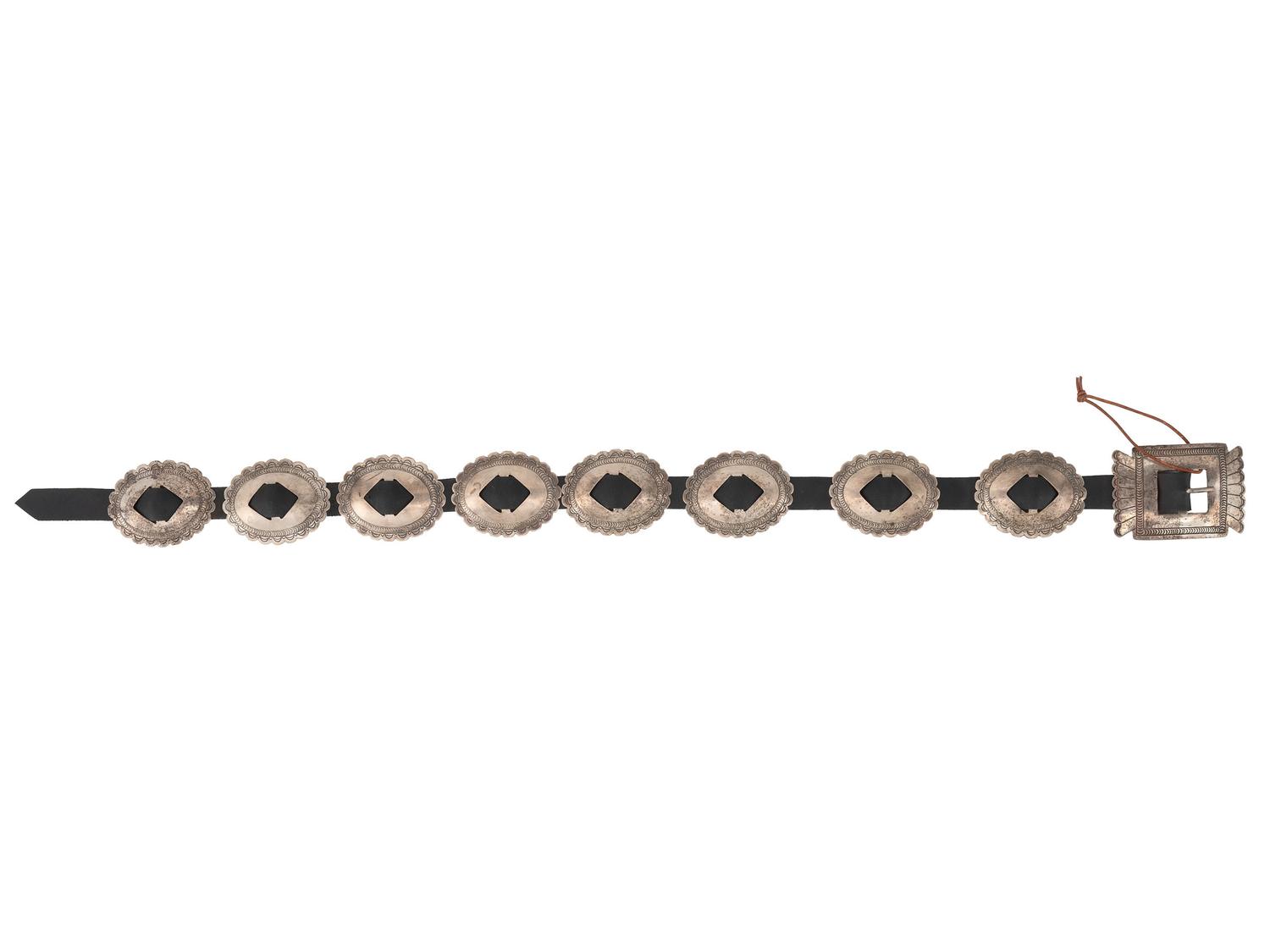 Navajo Sterling Silver Concha Belt
