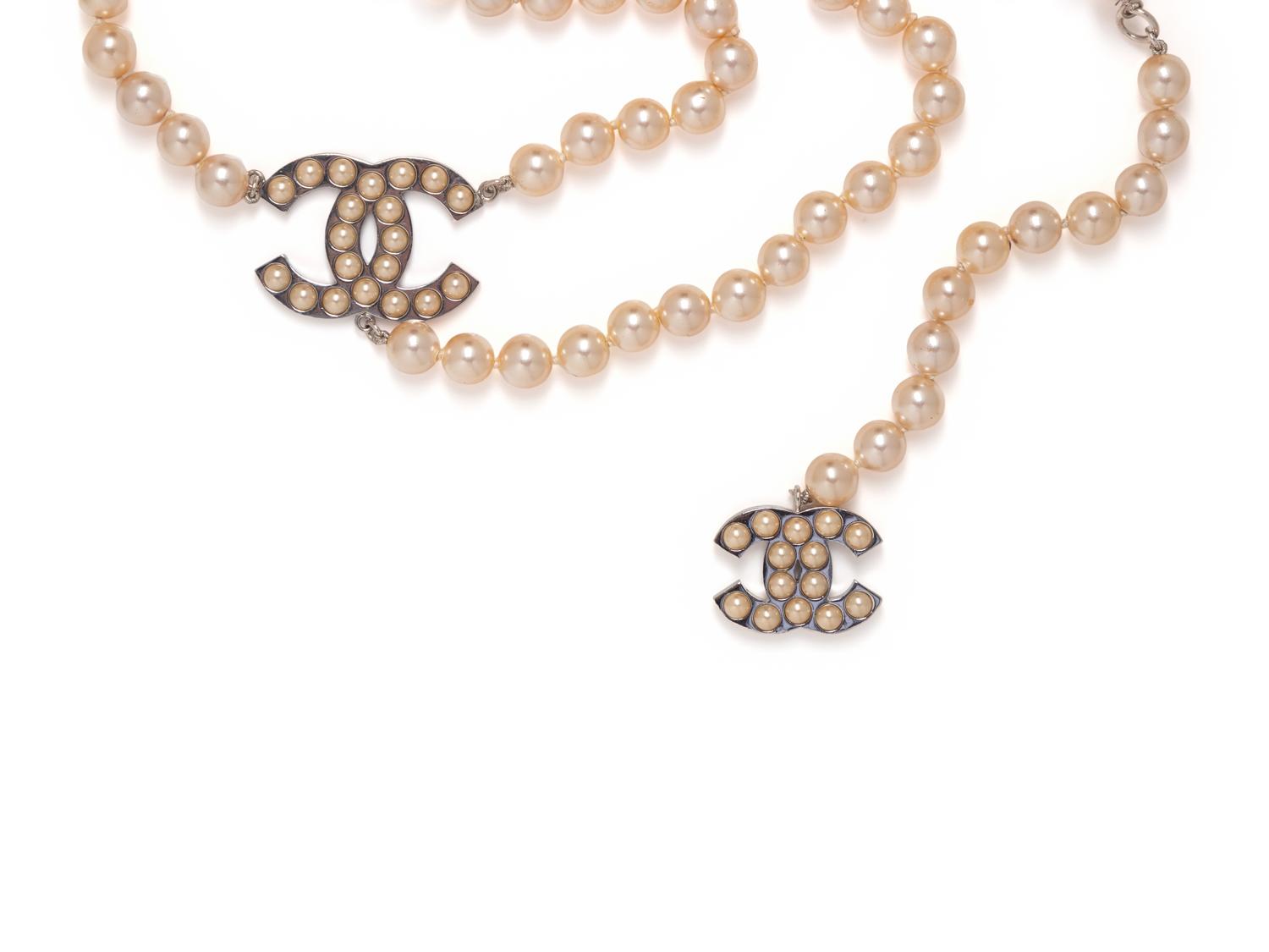 Chanel Double-Strand Faux Pearl Belt