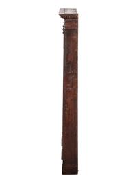 A Regency Inlaid and Carved Walnut Hanging Pewter Rack