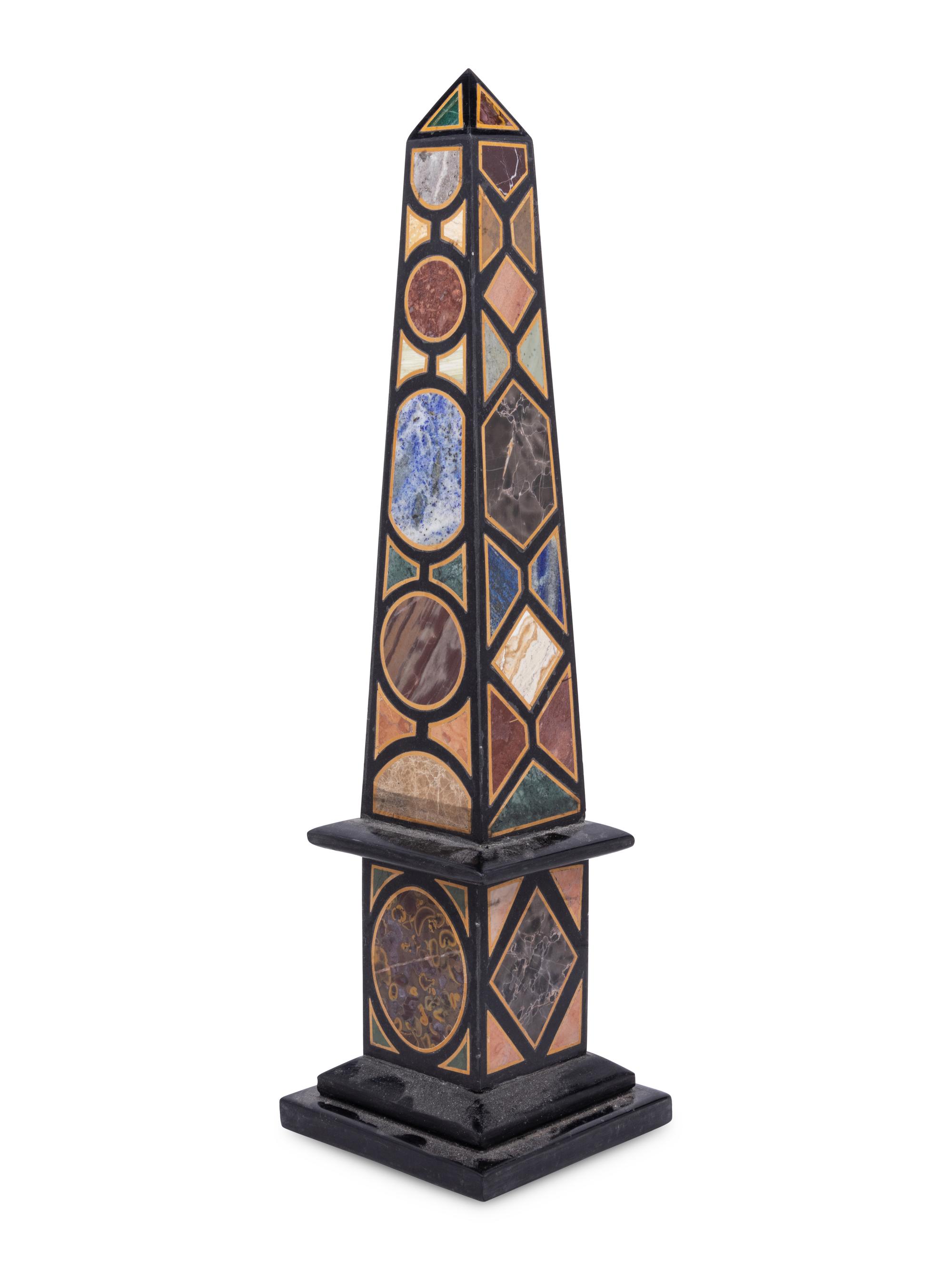 A Grand Tour Specimen Marble Obelisk