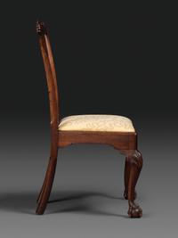 A Chippendale Shell Carved Walnut Claw-and-Ball Foot Side Chair
